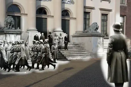 Jo Mussert bij het stadhuis image